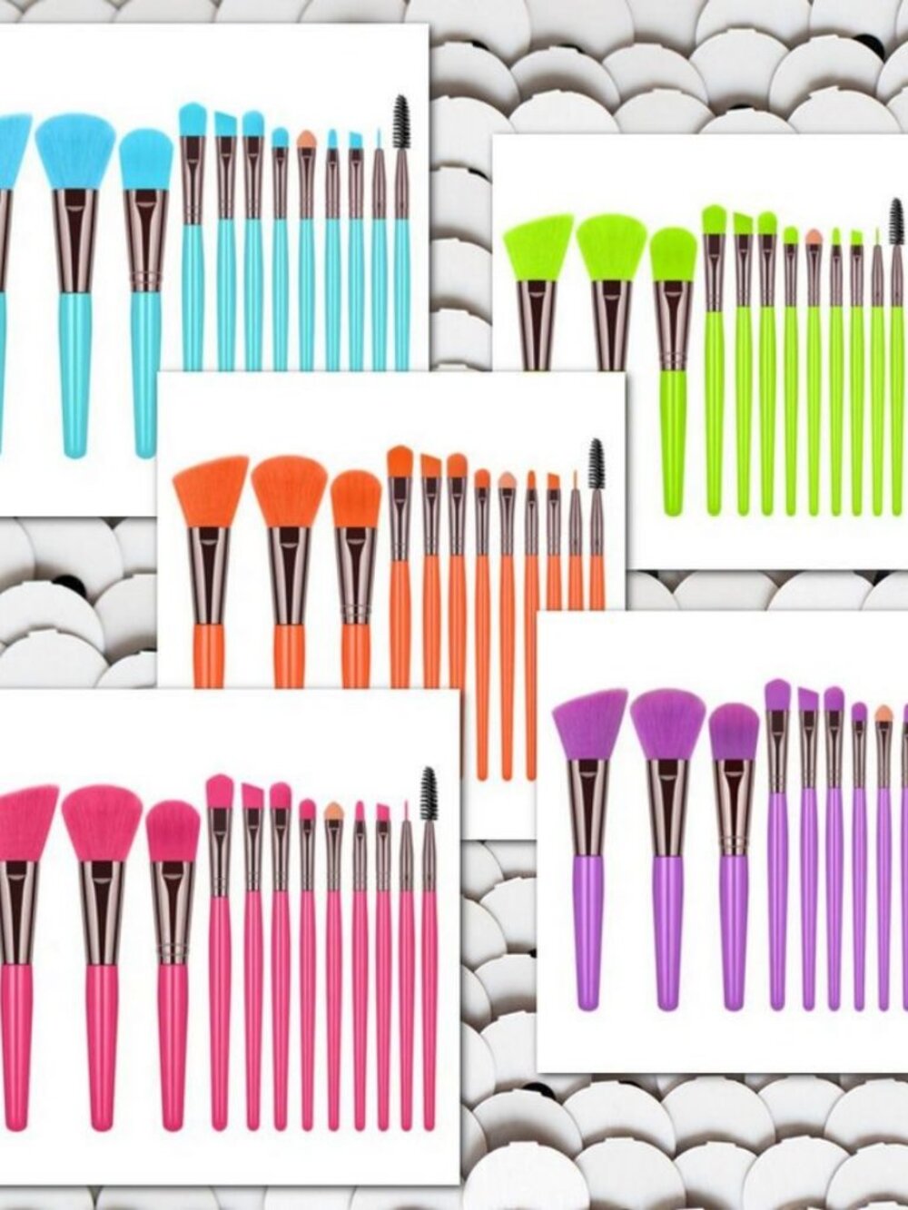 Ellie Anna 12 Piece Makeup Brush Set Smooth Scene Purple Gift Packaged - Picture 2 of 8